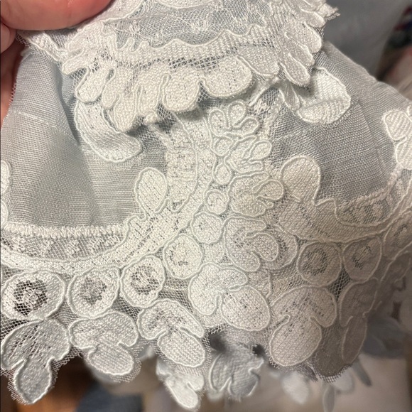 Zimmermann Sheer Long Sleeve Dress in Light Blue and White - Picture 3 of 7